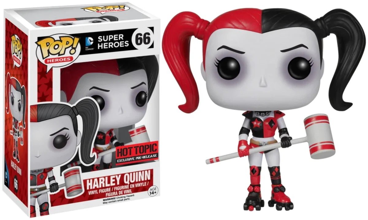 FUNKO POP! DC HEROES ROLLER DERBY HARLEY QUINN #66 (NEW 52) (RED  PRE-RELEASE STI