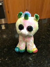 TY Beanie Babies Pixy Unicorn Flippables Sequin Plush 6"