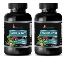 Black walnut capsules - CANDIDA AWAY COMPLEX - antioxidant greens - 2 Bottles