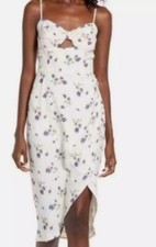 Reformation Aero Nightingale Floral Midi Wrap Dress Size 10