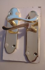 Zwei Türgriffe Gold / Messing