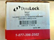 DYNA LOCK 7025 US3 KEYSWITCH NOS LESS CYLINDER