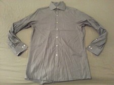 Mens Michael Kors Dress Shirt 14 1/2 32 33 Grey Gray Cotton Button