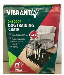 vibrant life two door dog training crate