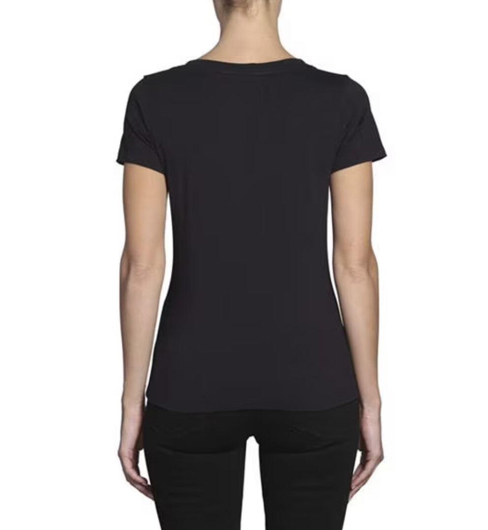 Calvin Klein Jeans EMBROIDERYLOGO V-Neck SLIM TEE Basic T-Shirts Black RRP £45 image 5