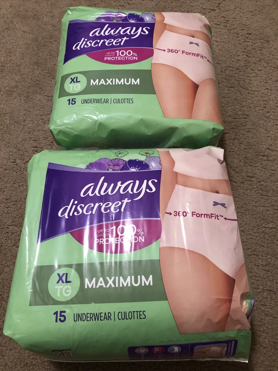 Always Discreet Adult Incontinence Underwear for Women and