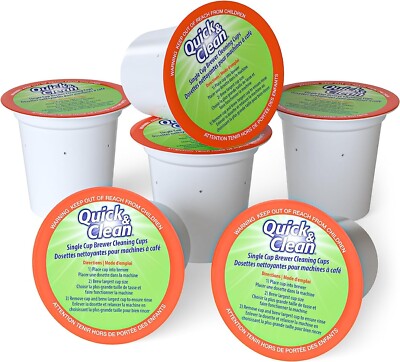 Quick & Clean [6-Pack] Keurig Cleaning Pods - K Cup Cleaner Pod For Keurig - 2.0