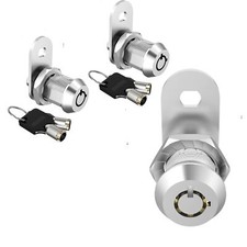 2 Pack Cam Locks Keyed Alike 5/8" Cabinet Locks with Keys RV Storage Lock Sec...