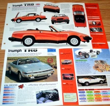 1980 Triumph TR8 Specs Info Original Poster Brochure Vintage 80 TR 8 Convertible