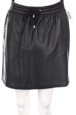 minimum faux leather mini-skirt Drawstring D 34 black