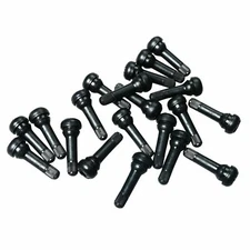 25pcs TR414 Snap-In Tire Wheel Valve Stems Medium Rubber Kit Black