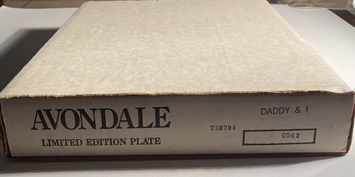 Avondale Blue Collector Incolay Plate Frances Taylor Williams DADDY AND I #0615 - Picture 3 of 3