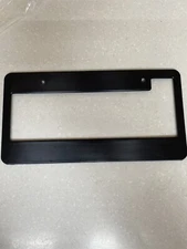Custom Black Plastic Rear License Plate Frame With Registration Sticker Cut Out
