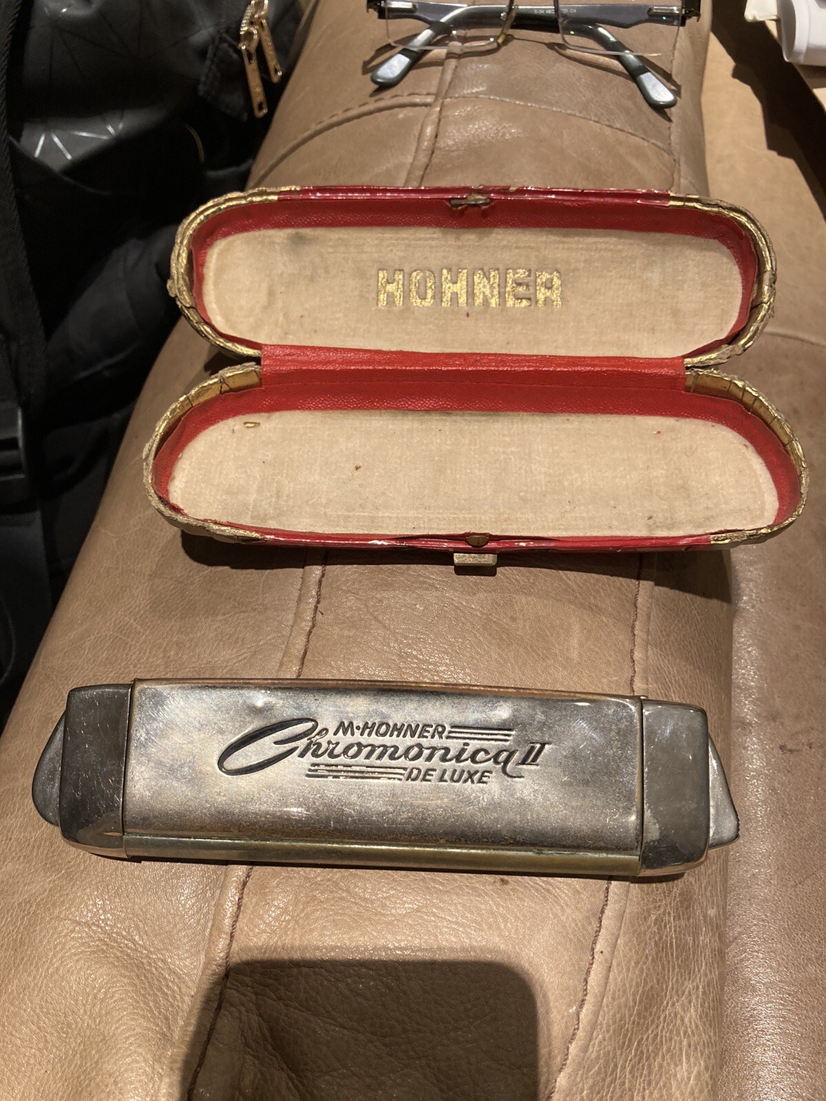 COLLECTIBLE VINTAGE M. HOHNER CHROMONICA II DELUXE HARMONICA AND CASE. eBay