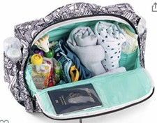 JuJuBe BFF Diaper Backpack,Multi-Functional Convertible Messenger style with a