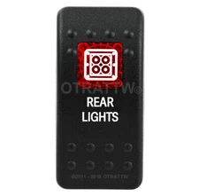 OTRATTW Carling Technologies Contura II Rocker Switch, REAR LIGHTS, RED LENS