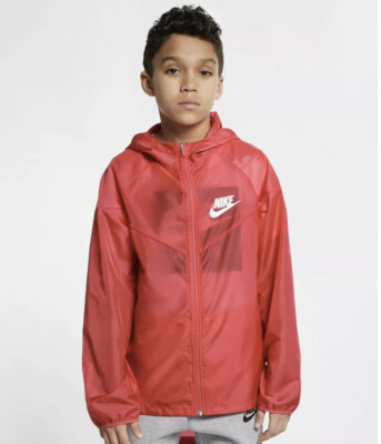 NWT Nike Boys Sportswear Windrunner Lightweight Hooded Jacket
