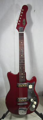 Vintage 1960s Strad-O-Lin Solid Body Electric Guitar Gold Foil PUs