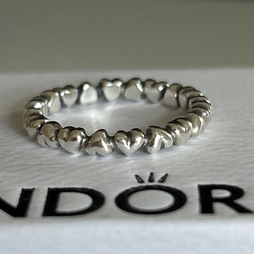 Authentic Pandora ๐ Stackable ring ๐Forever Love Heart ๐ Size 52 ๐ 925 ALE - Picture 7 of 15