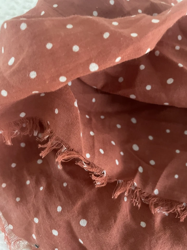 Madewell квадратный хлопок бандана 21,5 «выветренный кирпич с белый горошек новый с Ярлыками - Изображение 3 из 3