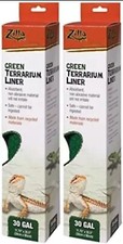  2 Pack Zilla Reptile Terrarium Bedding Substrate Liner, Green - 30 Gallon