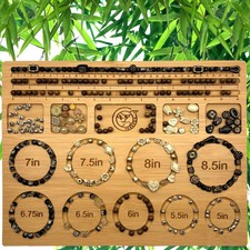 Bead Boards for Jewelry Making, Combi Bamboo Beading Board for Jewelry Bracel...