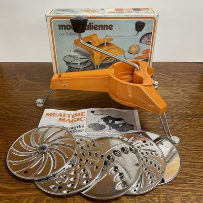 Vintage Moulinex Mouli-Julienne Slicer Grader Model 445 | Original Box & 5 Discs