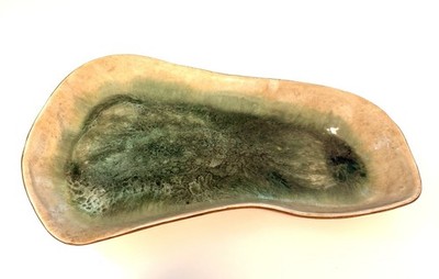Large 15  Hammat Flora Hammat, MCM Biomorphic Bowl/dish #345, Signed, Perfect