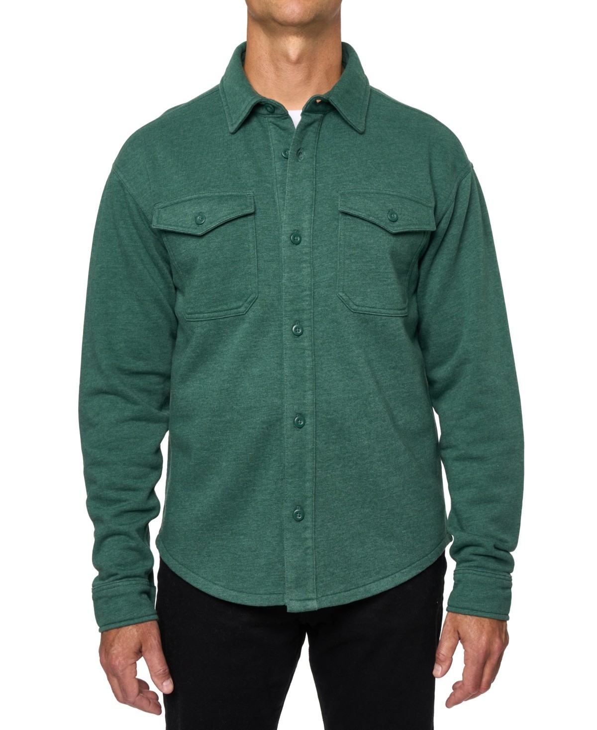 Lazer Mens Relaxed Fit Long Sleeve Button Front Burnt Shirt Jacket Size XL 5790₽