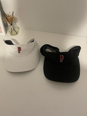 2 Visors - Black and White with Red  P 