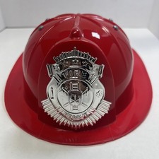 Halloween Firefighter Cosplay Helmet Fireman Chief Hat Kids Toy Roleplay Costume