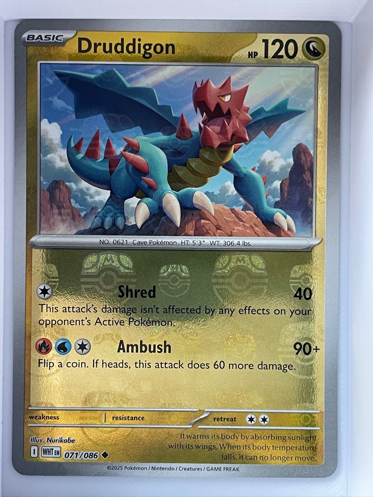 Druddigon Master Ball White Flare 071/086 NM
