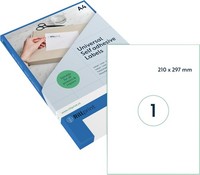Rillprint Universal-Etiketten 210 X 297 Mm Transparent 25 Etiketten