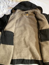 Carhartt Sherpa Lined Canvas Jacket full Zip - Black - Mens: XL/ Womens: XXL