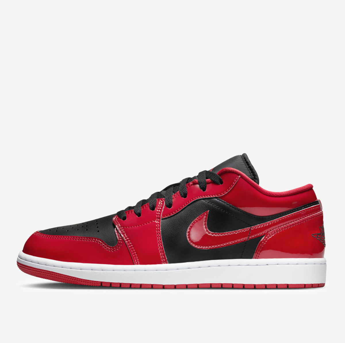 Nike Air Jordan 1 赤/黒 USA 9 Size 9 - Air Jordan 1 Low Patent Varsity Red Black for sale online