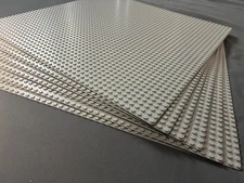 LEGO base plate 11024 X large 48x48 - Medium Stone Grey - 6 pieces