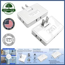 Wall Tap Plug Adapter, 3 Outlet Splitter for Household Devices and Travel