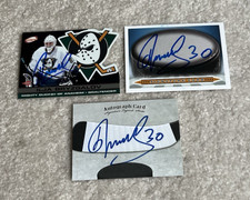 THREE Ilya Bryzgalov SIGNED Autograph Cards  / 2001 Pacific Atomic RC #101