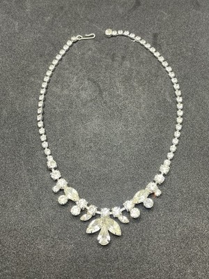 Eisenberg Ice Clear Chandelier Rhinestone Adjustable Hook Statement Necklace