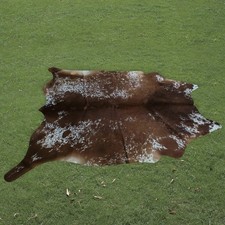 Hair on Cowhide Rug Real Cow Leather Skin Floor Carpet Natural Rug 66x67" CC1355