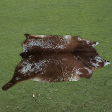 Hair on Cowhide Rug Real Cow Leather Skin Floor Carpet Natural Rug 66x67" CC1355