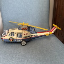 ELICOTTERO DELLA POLIZIA In Latta MADE IN JAPAN ANNI'60