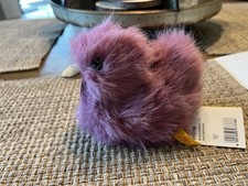 Vintage STEIFF Pink Fluffy Easter Duck Duckling w/Button Tags 073786