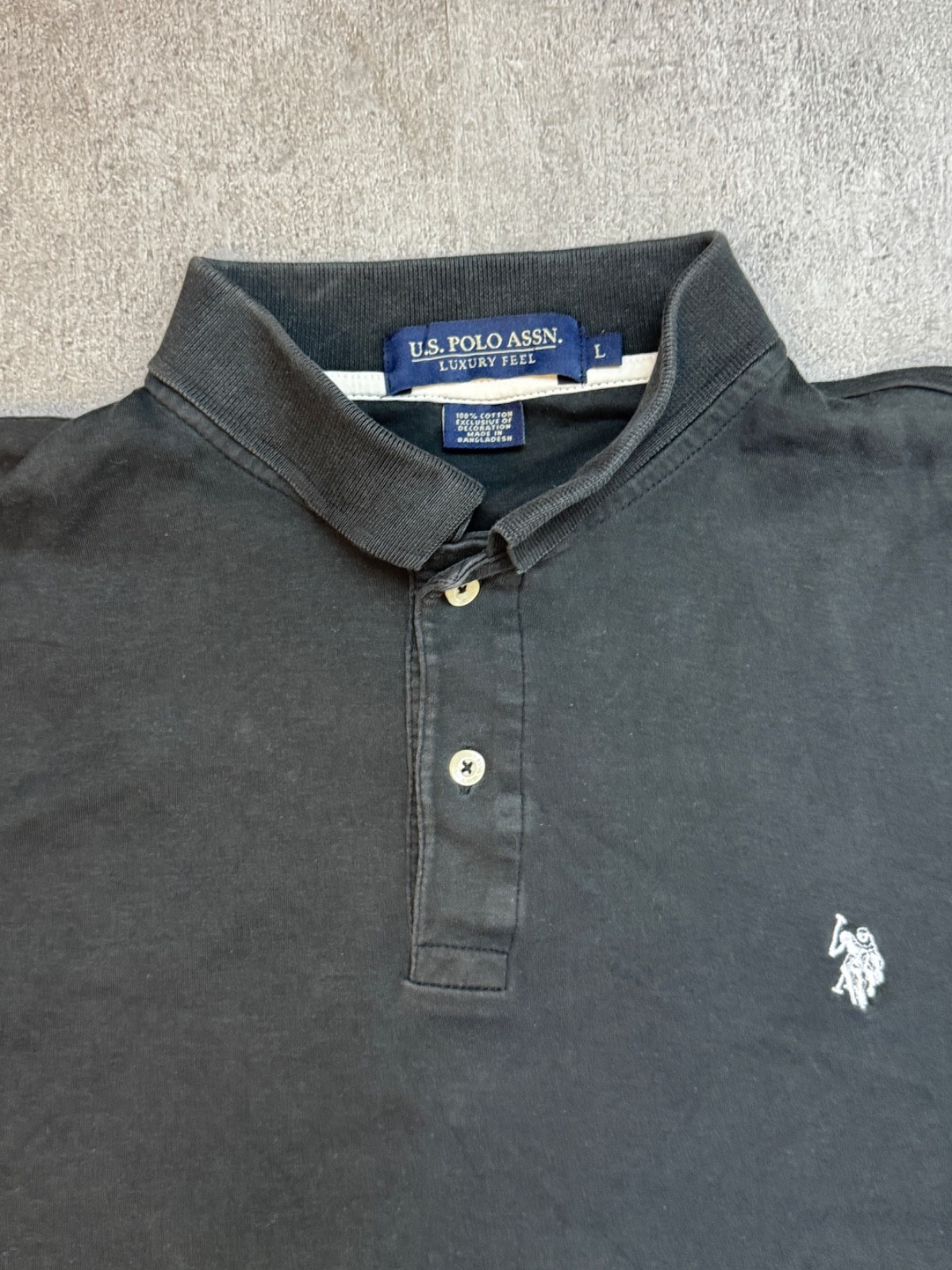 US Polo Assn Poloshirt Herren L Schwarz Luxury Feel Polo Shirt Logo Stick Top image 2