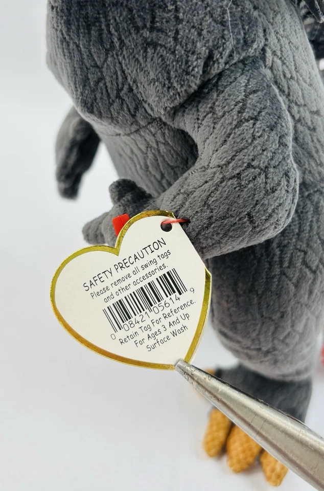 Vintage 2001 TY Classic Godzilla Plush w/White Eyes (Japan Exclusive) - Image 4 of 4