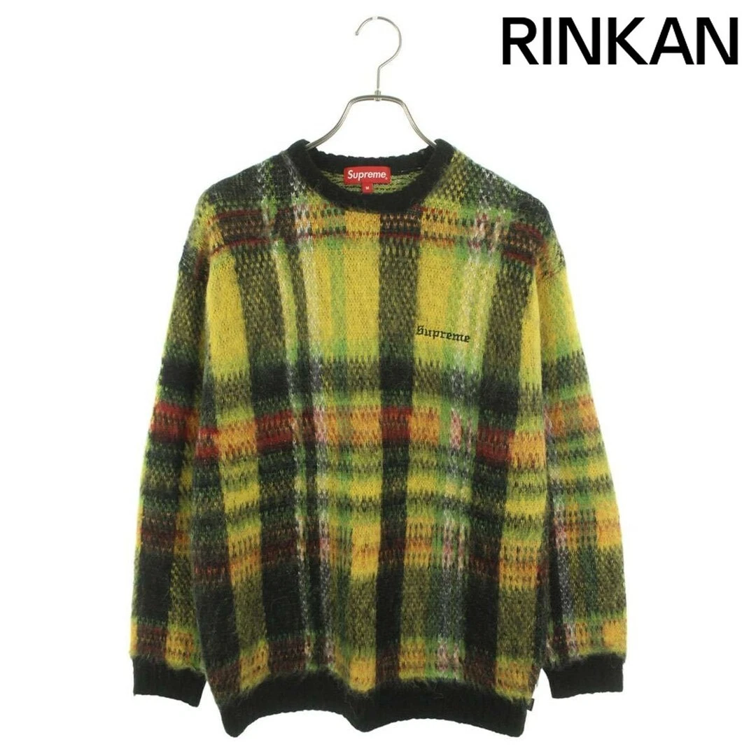 Supreme 20AW pull à carreaux brossés mohair tricot homme M occasion 3f983aba341af67486086