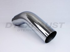 Cm-507099 Diesel Exhaust Chrome Turndown Elbow Tip 5 Inlet 7 Outlet 23 Long