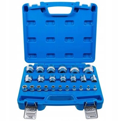 24-piece Socket Wrench Set, 1/4'' & 1/2'' Drive, Chrome-Vanadium Steel
