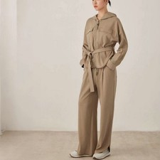 Brunello Cucinelli Womens New Cotton Sweater Zip Jacket Trousers 2 Piece Set