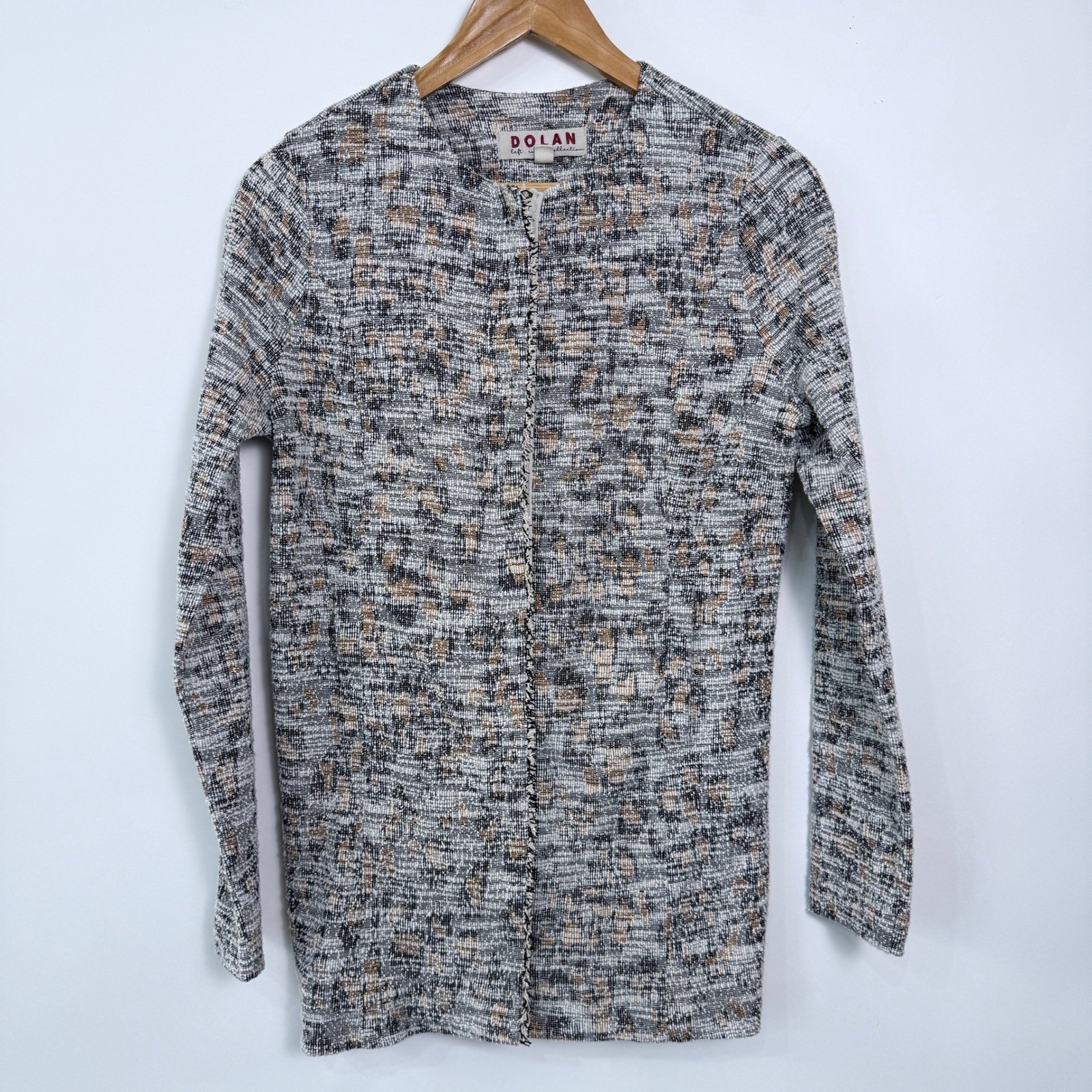 Dolan Left Coast Collection XS Tweed Cardigan Jacket Full Zip Layering Piece